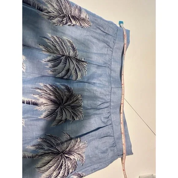 J. Crew Womens Linen Short Skirt In Palm Tree Print Size 0 Tropical Hawaiian - Picture 4 of 8